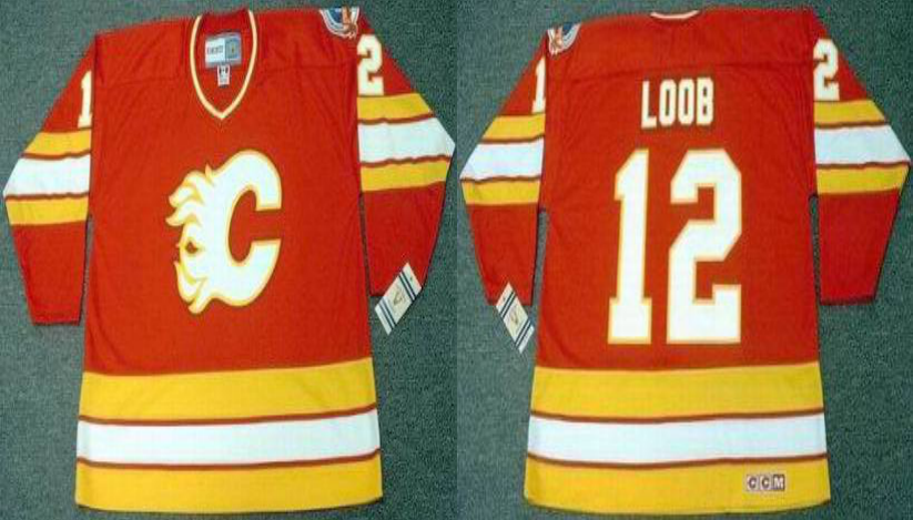 2019 Men Calgary Flames #12 Loob red CCM NHL jerseys